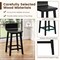 Wood Bar Stools Set of 2 with Solid Back for Kitchen Dining Room or Pub